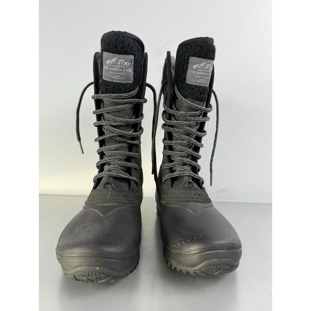 North Face Shellista II Mid Winter Boots Womens 8 Faux Fur Lined Insulated Black
